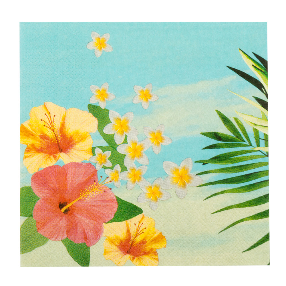 Set 20 papieren servetten Paradise (33 x 33 cm)
