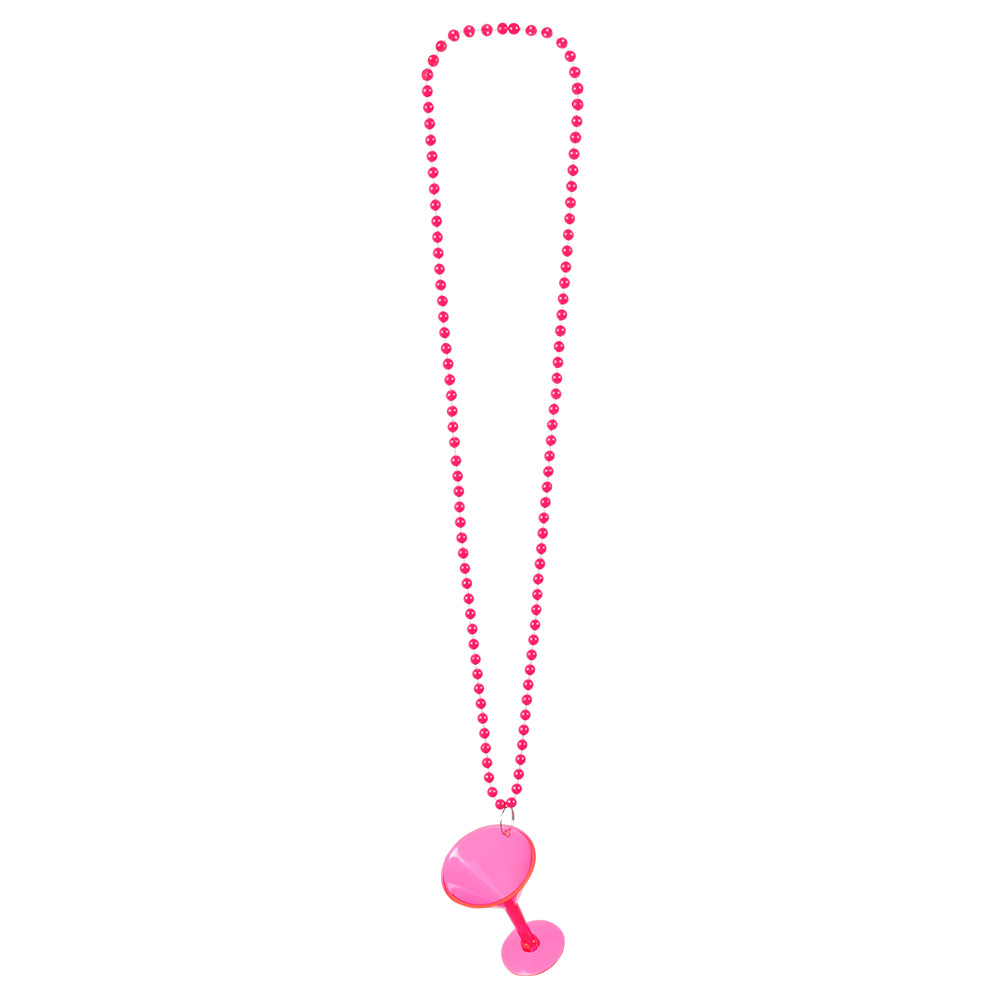 Ketting Cocktail shotglaasje 3 kleuren ass. UV