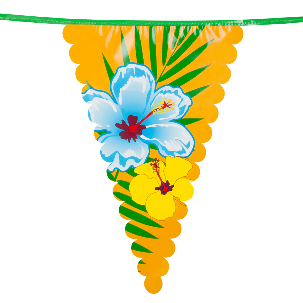 PE reuzenvlaggenlijn Hibiscus (45 x 30 cm)(6 m)