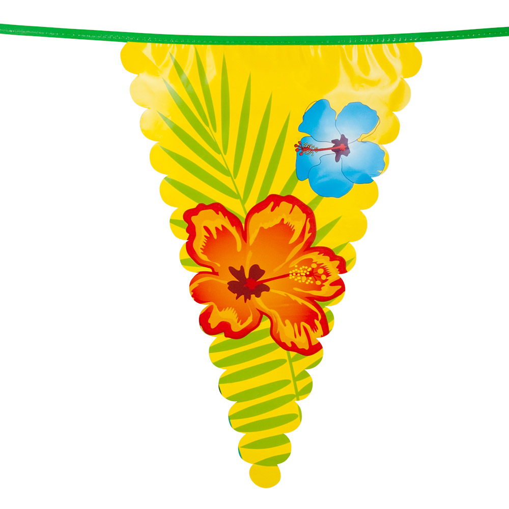 PE reuzenvlaggenlijn Hibiscus (45 x 30 cm)(6 m)