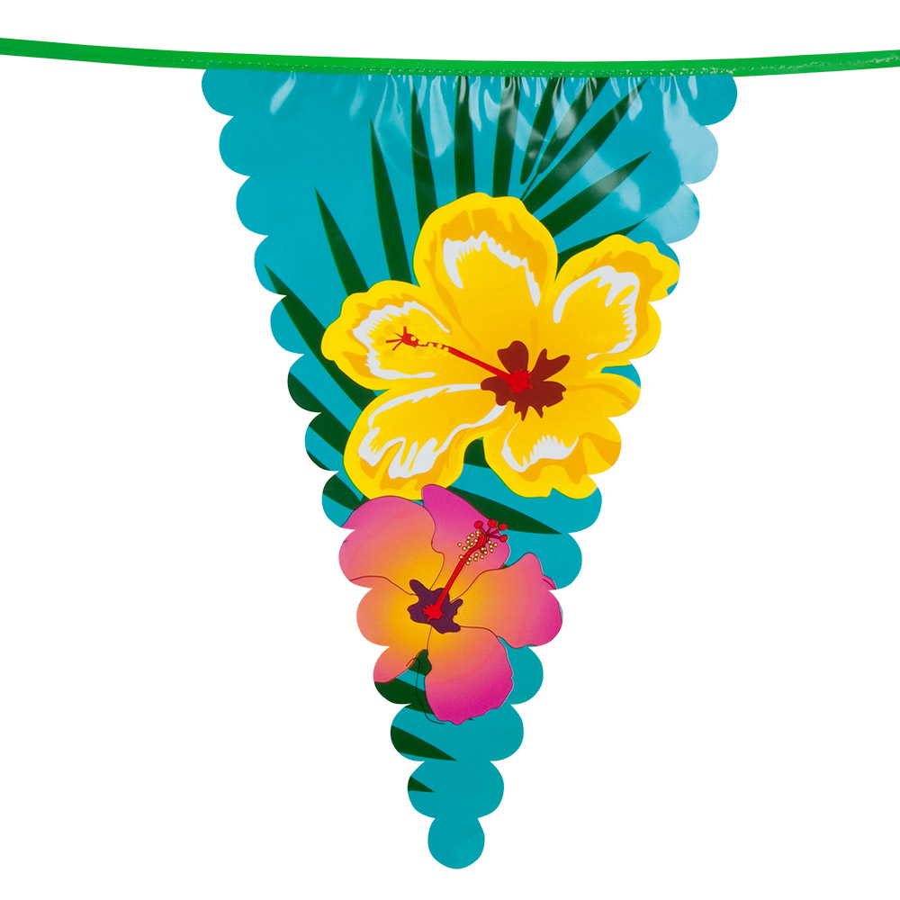 PE reuzenvlaggenlijn Hibiscus (45 x 30 cm)(6 m)
