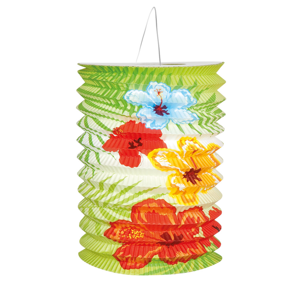Set 2 Papieren lampionnen Hibiscus (16 cm)