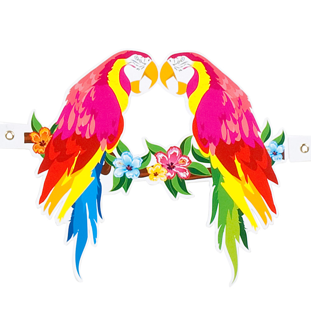 Papieren slinger Tropical 2 ass. dubbelzijdig (3 m)