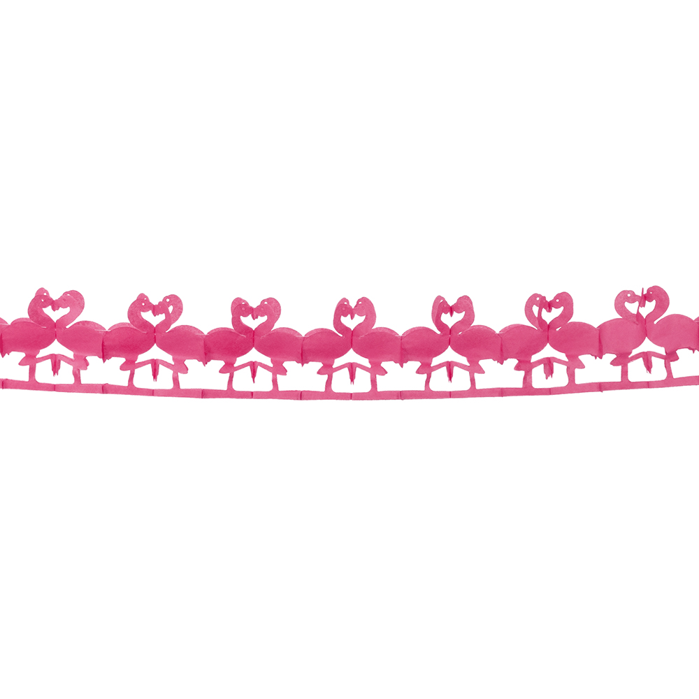 Papieren slinger Flamingo (2,5 m)