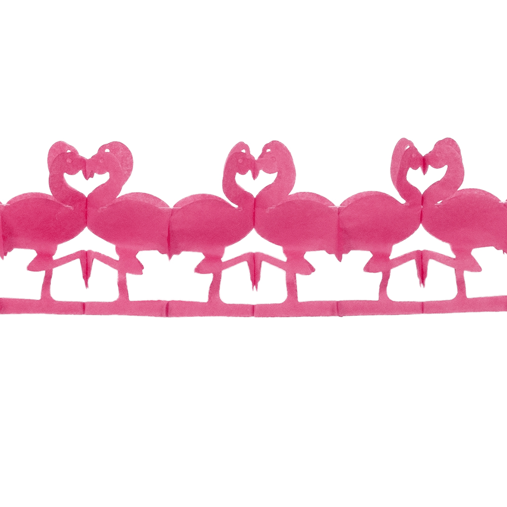 Papieren slinger Flamingo (2,5 m)