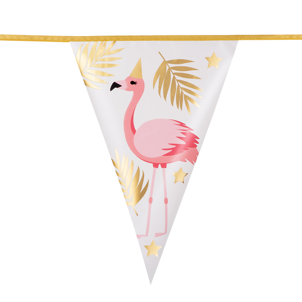Folievlaggenlijn Flamingo (30 x 20 cm)(4 m)