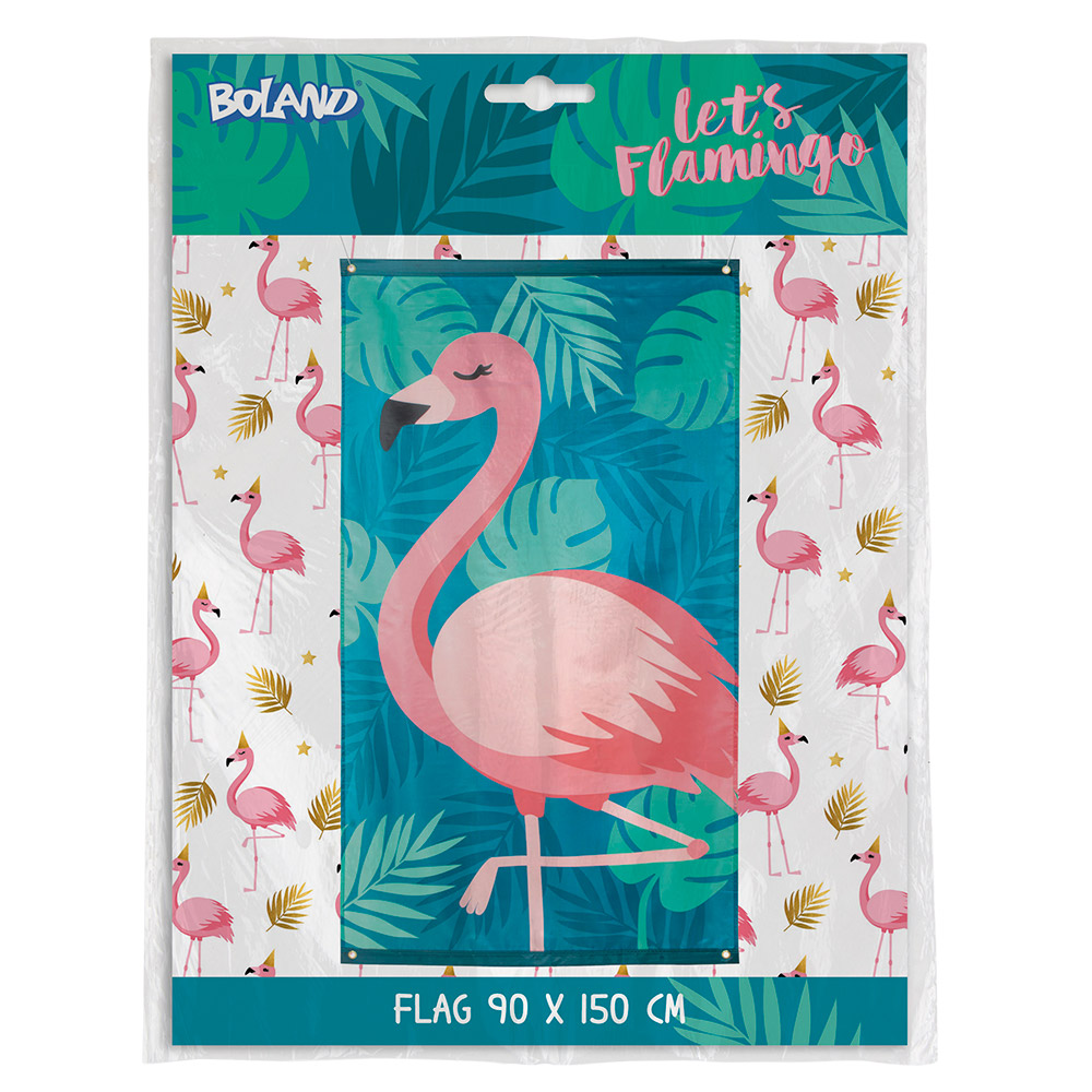 Polyester vlag Flamingo (90 x 150 cm)