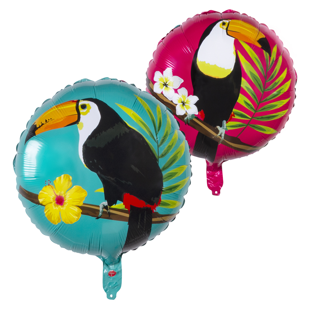 Folieballon Toekan dubbelzijdig (Ø 45 cm)