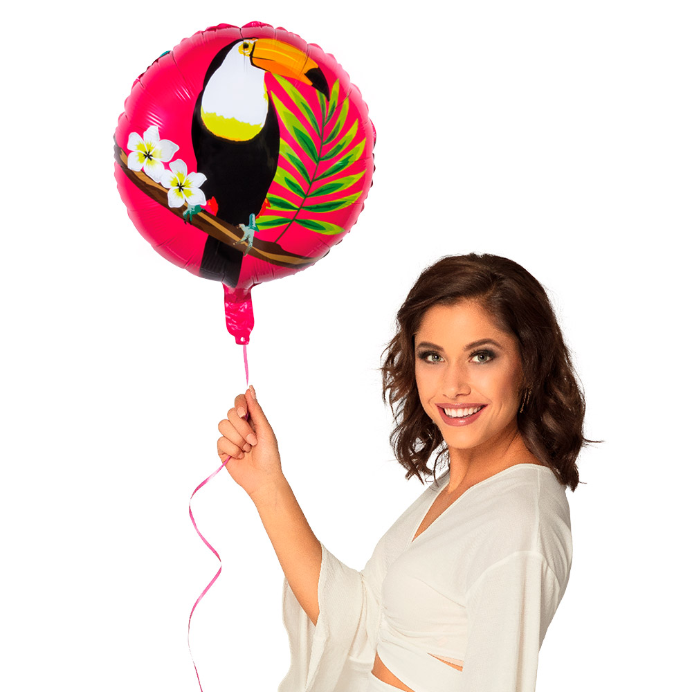 Folieballon Toekan dubbelzijdig (Ø 45 cm)