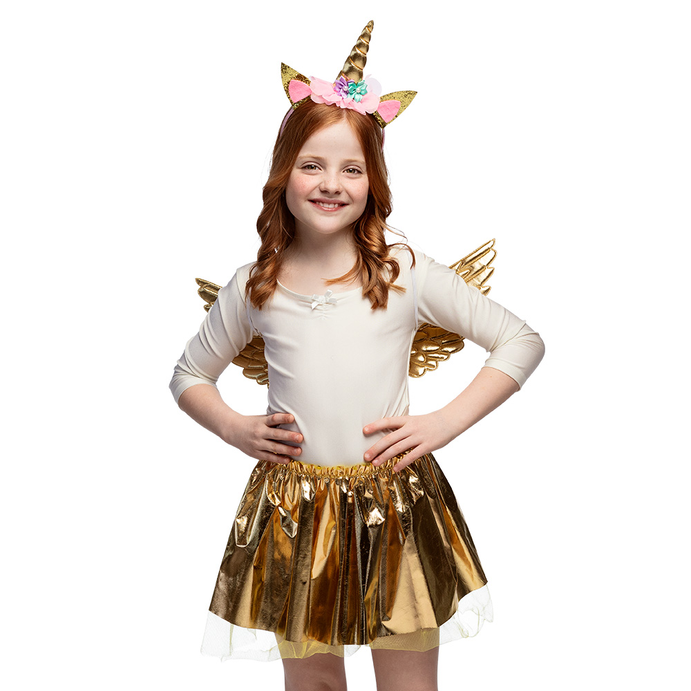 Set Eenhoorn engel (diadeem, vleugels en tutu)