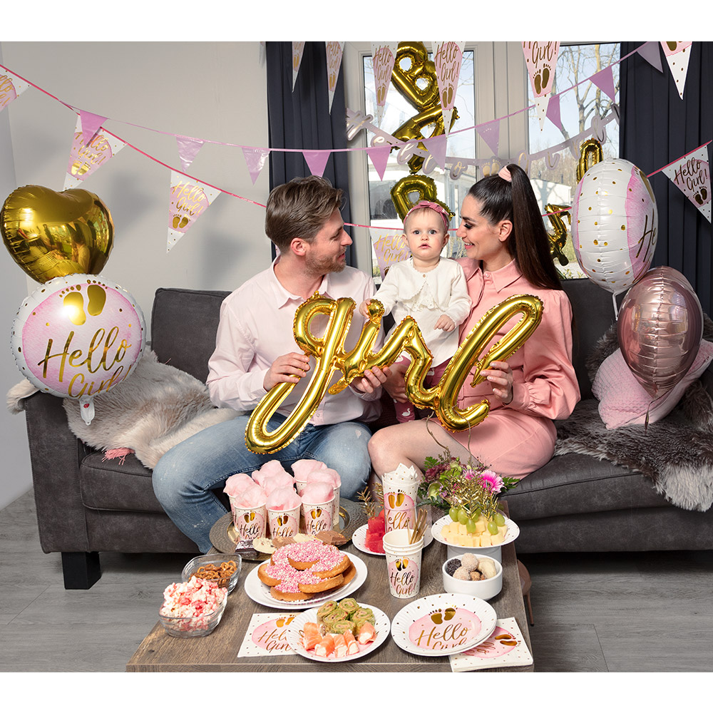 Set 10 papieren bekertjes 'Hello girl!' (25 cl)