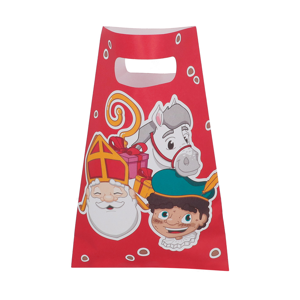 Set 10 papieren feestzakjes Sinterklaas (23 x 15 cm)