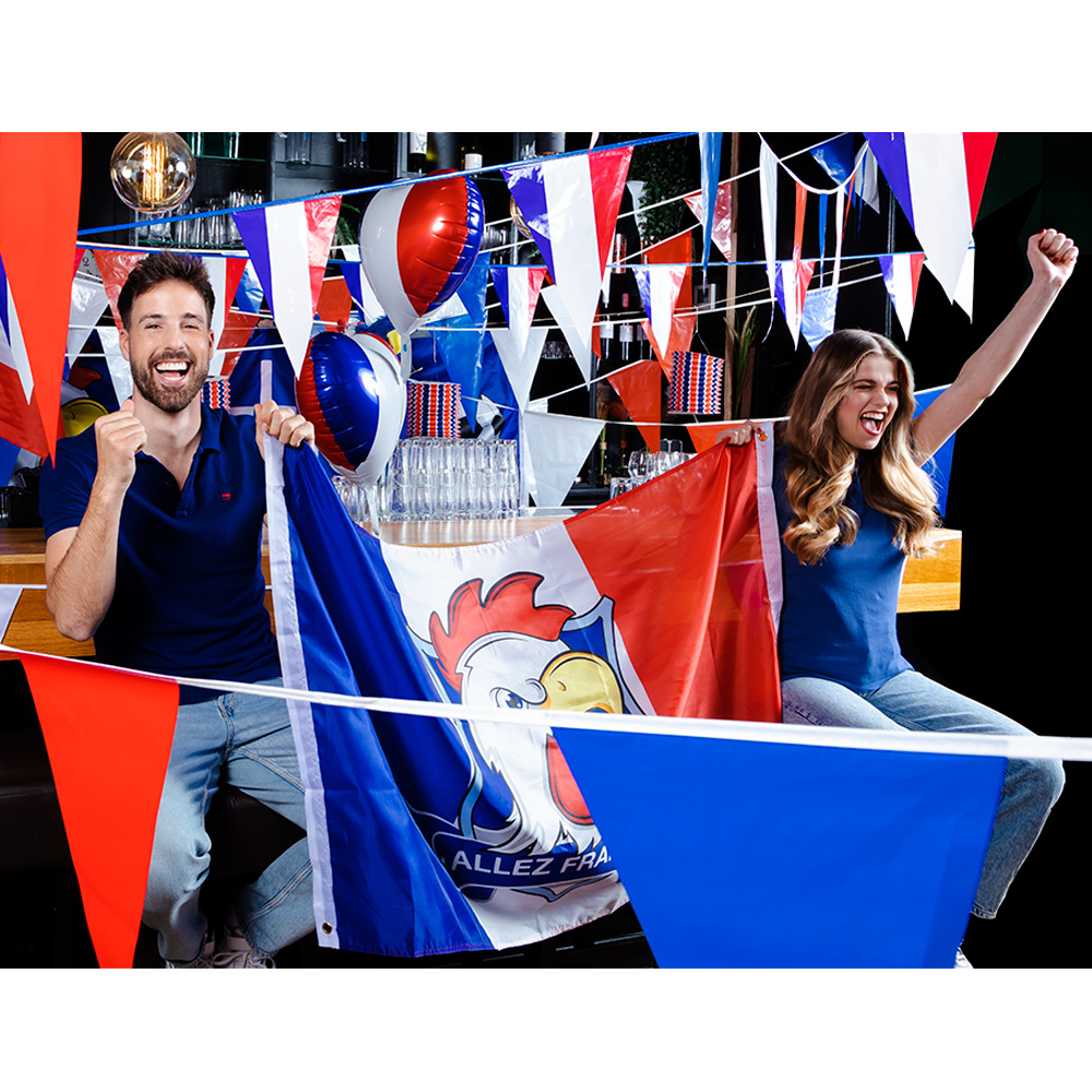 Polyester vlag 'Allez France' (90 x 150 cm)