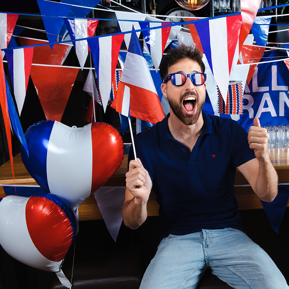 Polyester banner 'Allez France' (74 x 220 cm)