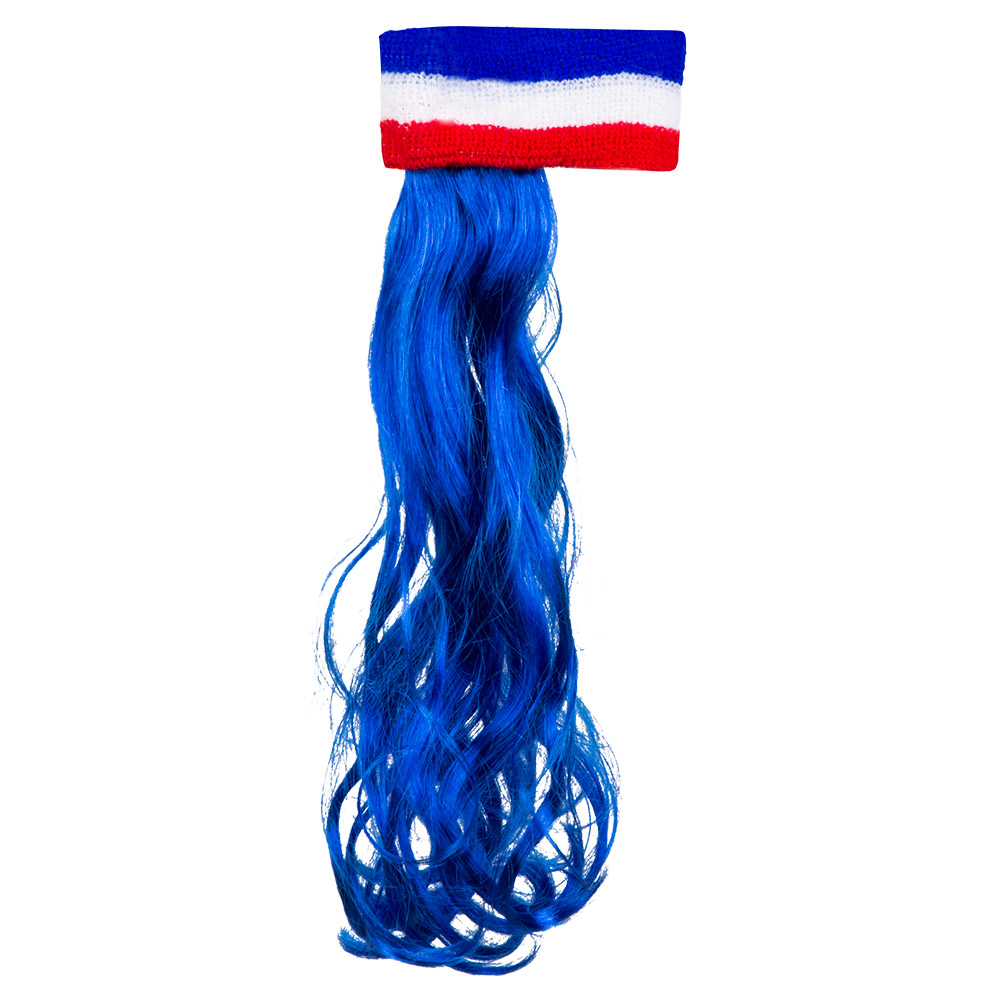 Hoofdband Frankrijk met blauw haar