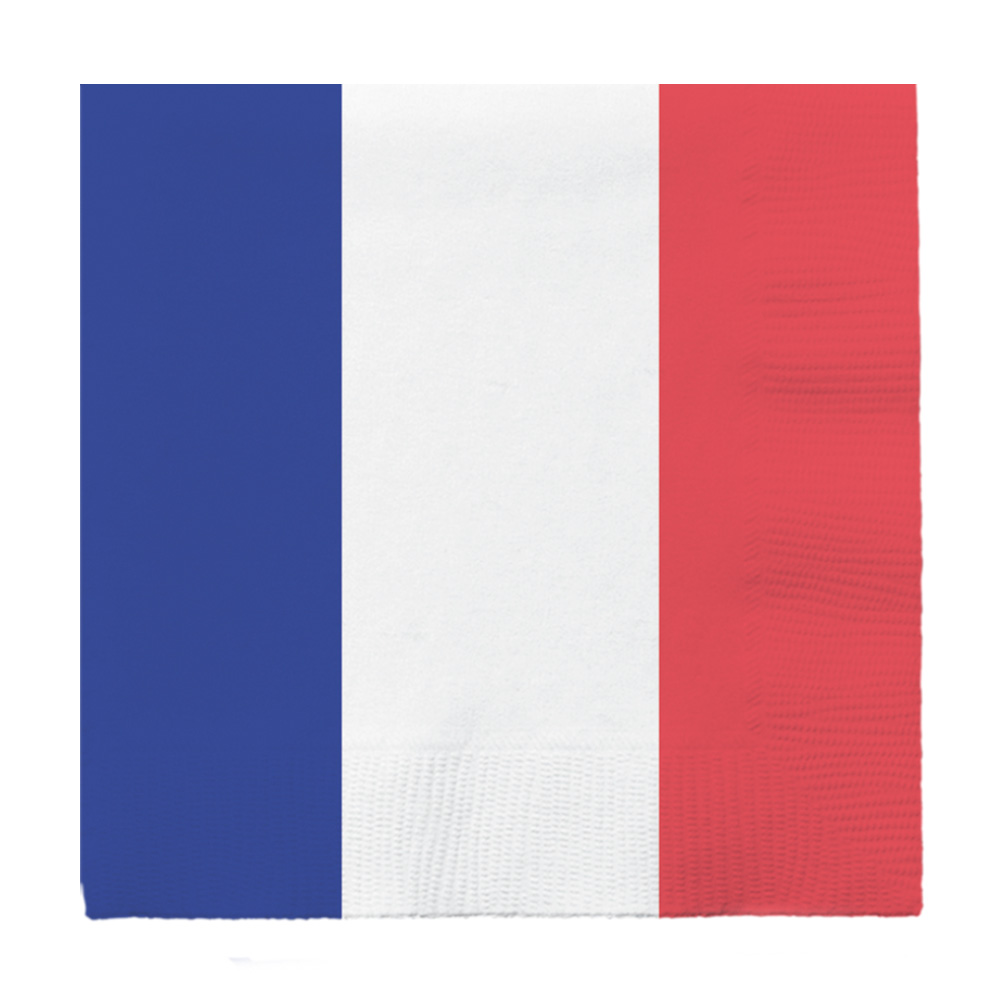 Set 20 papieren servetten France (33 x 33 cm)