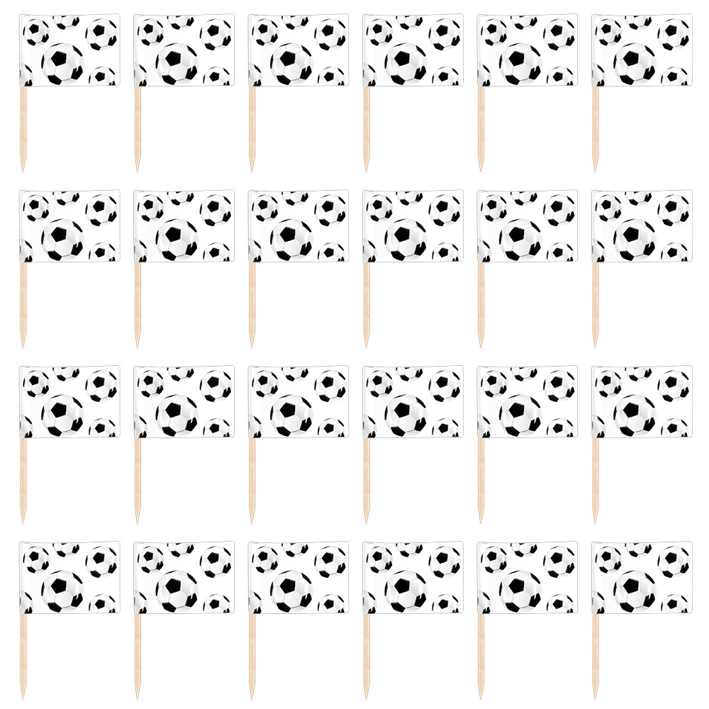 Set 24 Vlagprikkers Football (7 cm)