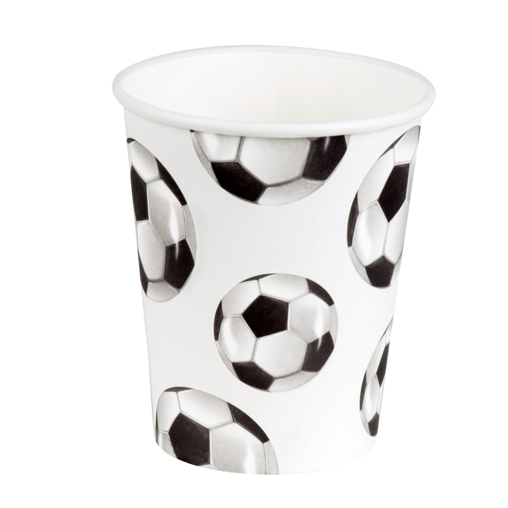 Set 10 papieren bekertjes Football (25 cl)