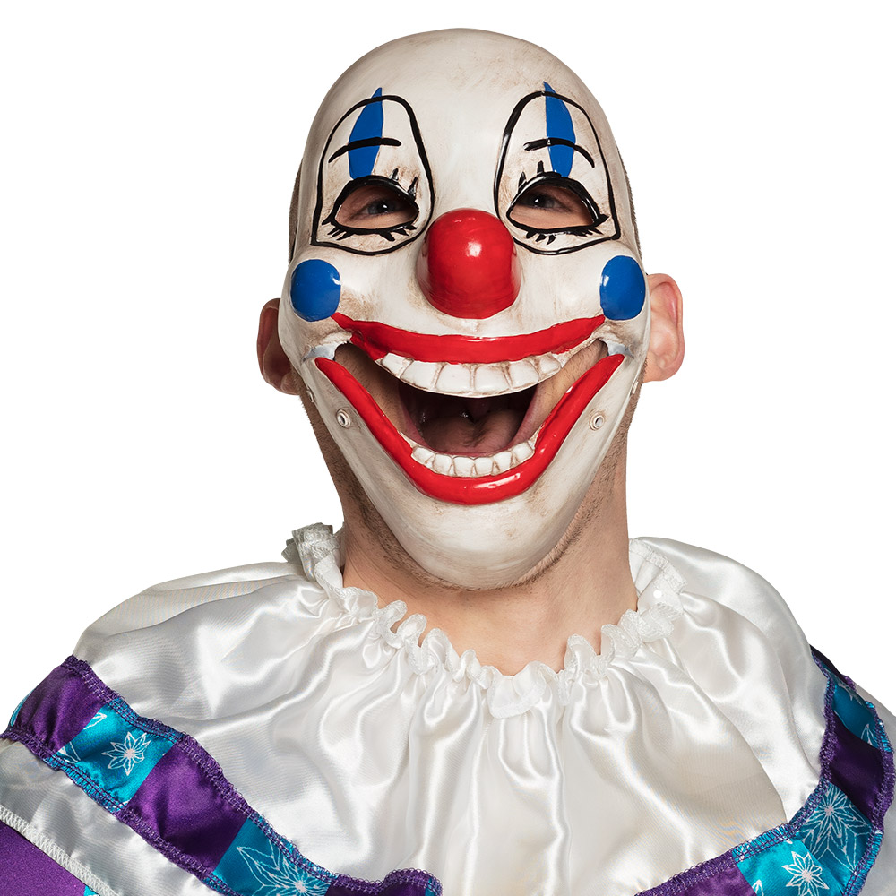 PVC gezichtsmasker Scary clown met beweegbare kaak