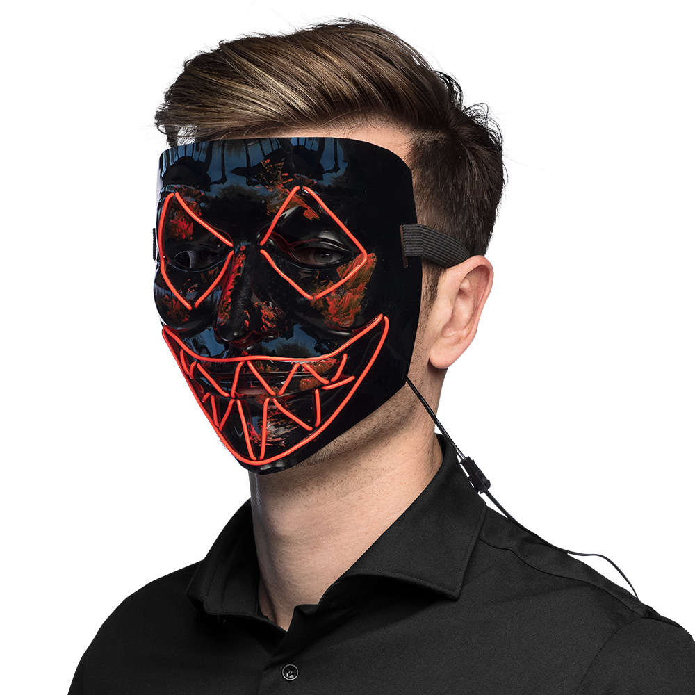 LED masker Killer smile rood