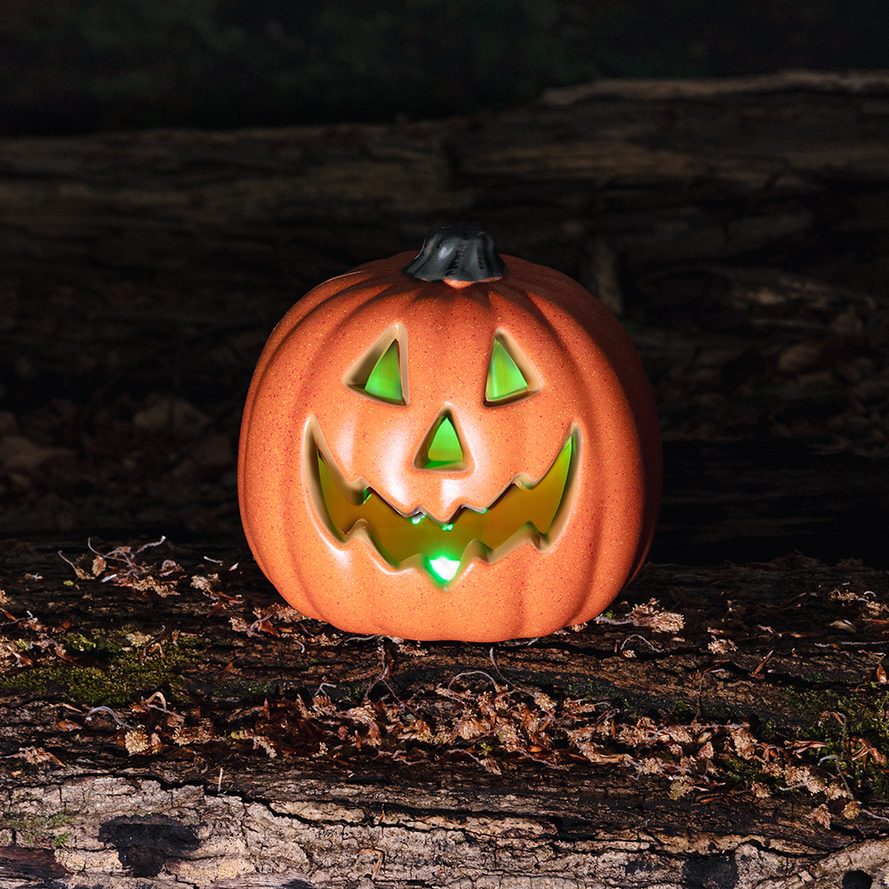 LED decoratie Pompoen Spooky (20 cm)
