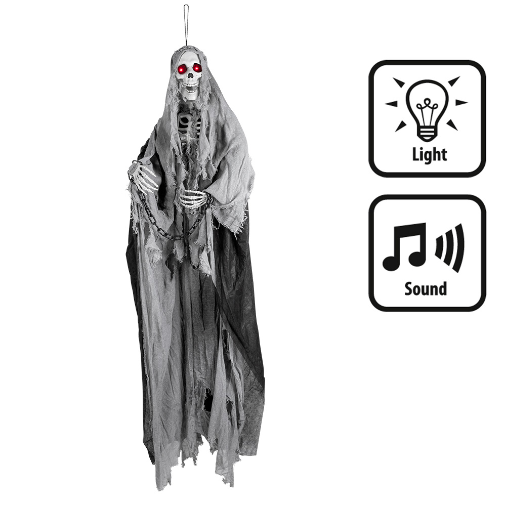 Hangdecoratie Skeleton reaper (180 cm)