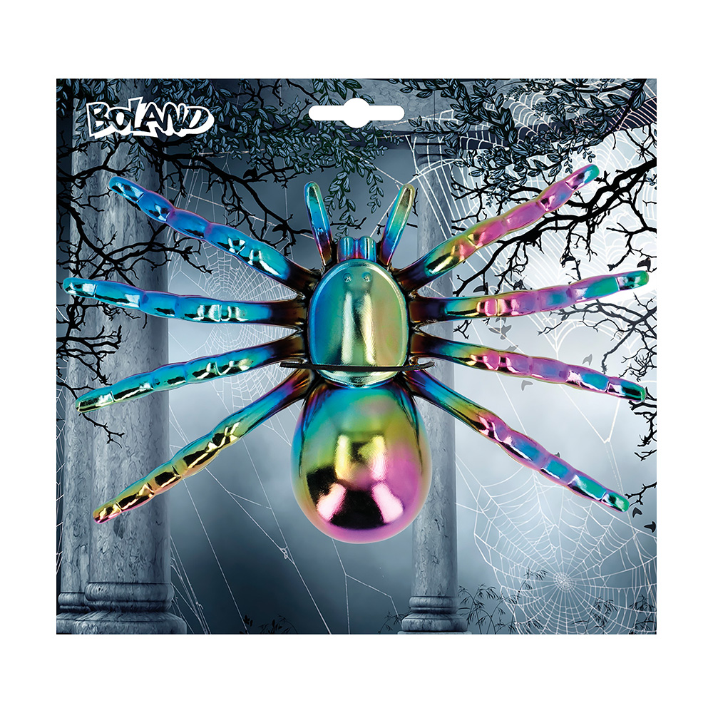 Grote spin iriserend (17 x 10 cm)