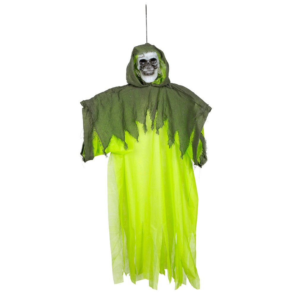 Hangdecoratie Groen skelet (120 cm)