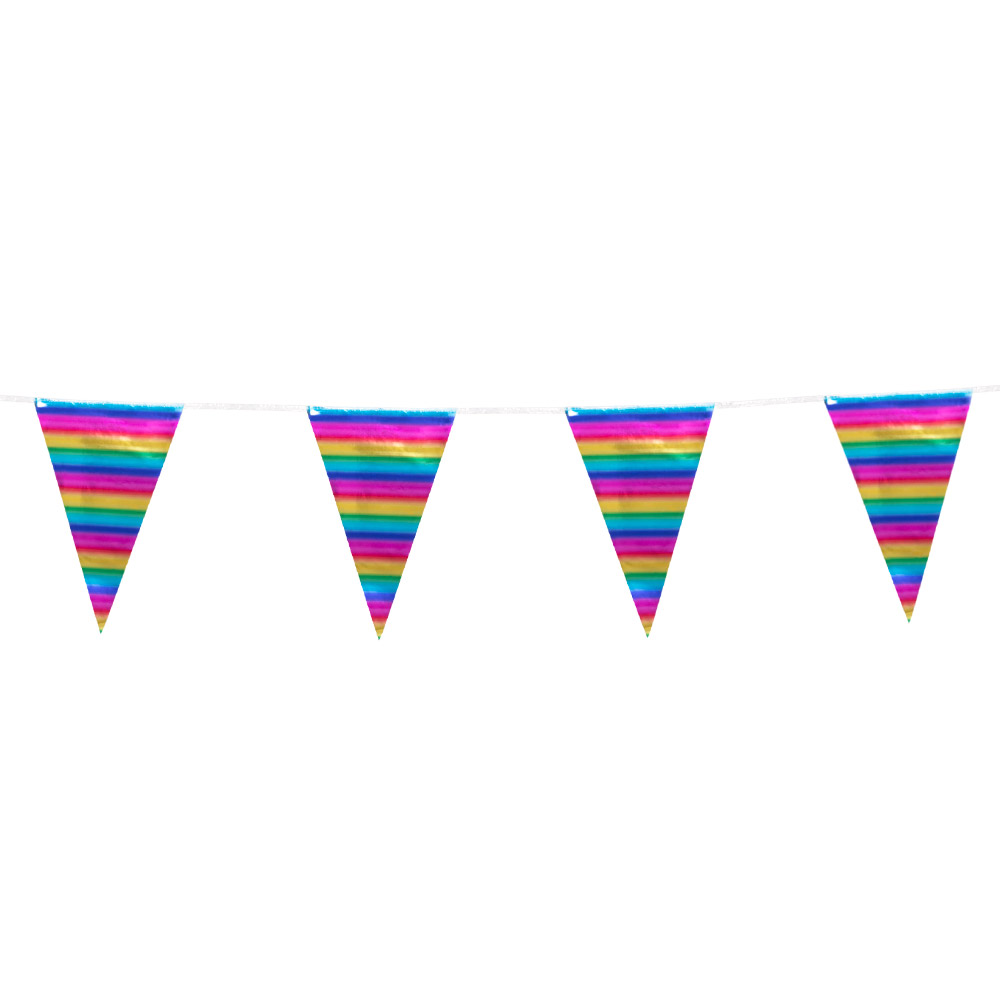 Folievlaggenlijn Regenboog (30 x 20 cm)(10 m)