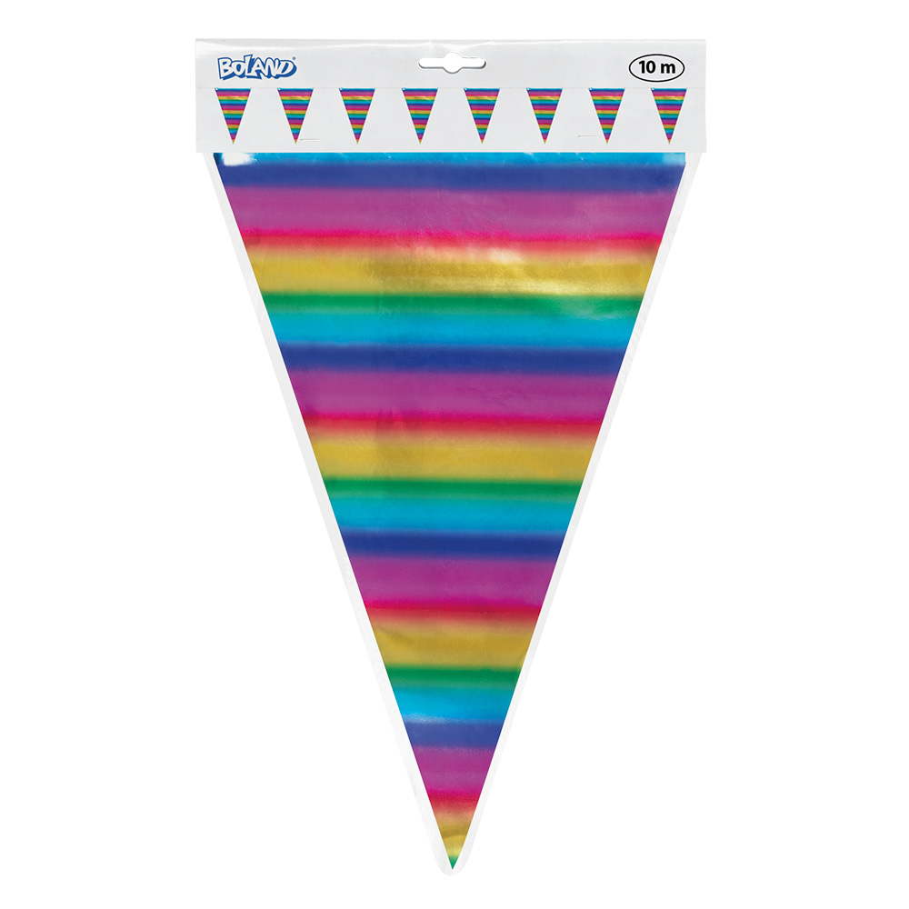 Folievlaggenlijn Regenboog (30 x 20 cm)(10 m)