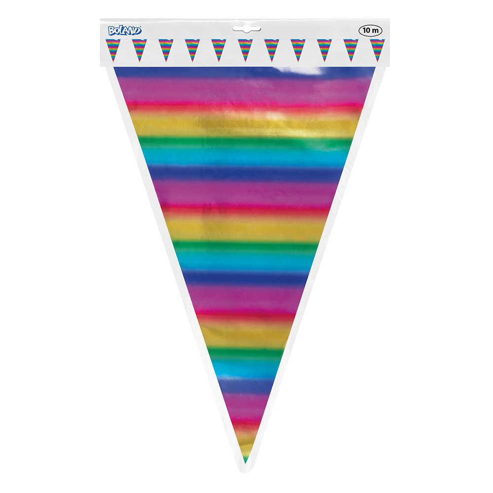 Foliereuzenvlaggenlijn regenboog (45 x 30 cm) (10 m)
