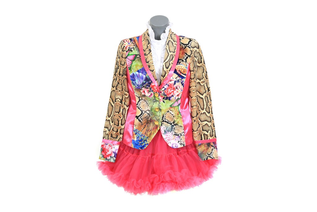 Carnavalsjasje luxe pink snake