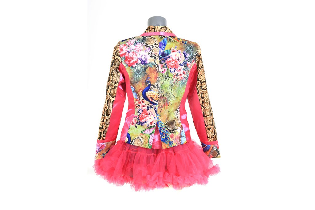 Carnavalsjasje luxe pink snake
