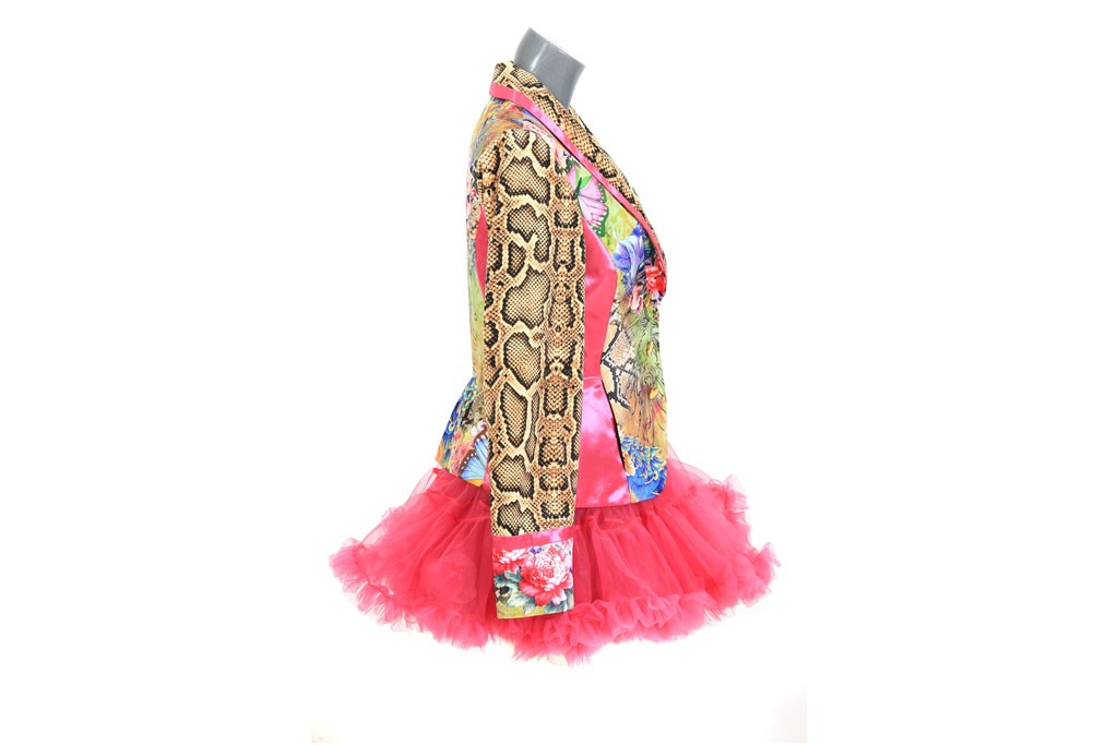 Carnavalsjasje luxe pink snake