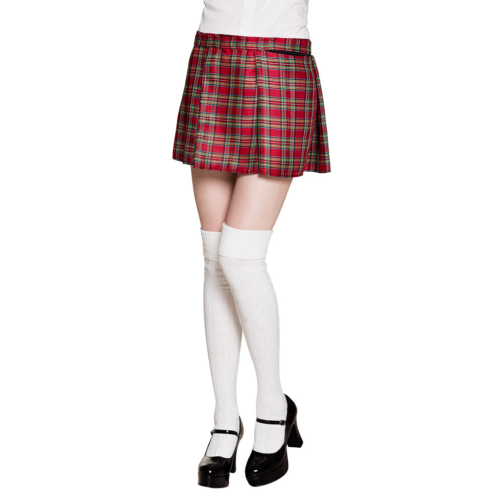 Rok Mrs Tartan rood (one size)