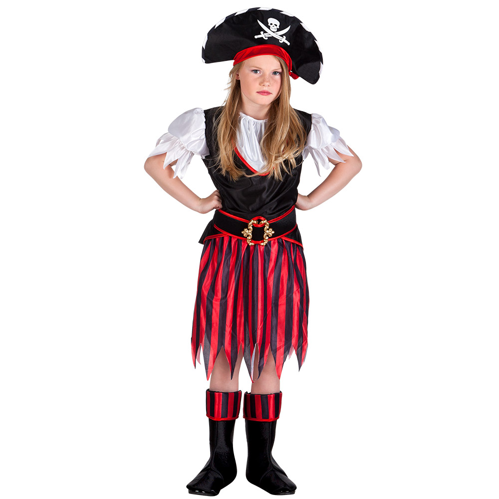 St. Kinderkostuum Piraat Annie (7-9 jaar)