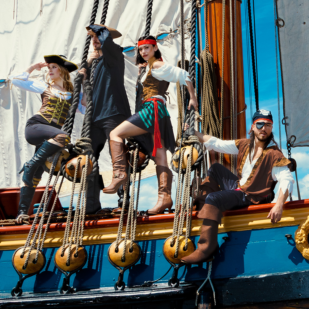 St. Volwassenenkostuum Piraat Tempest (40/42)