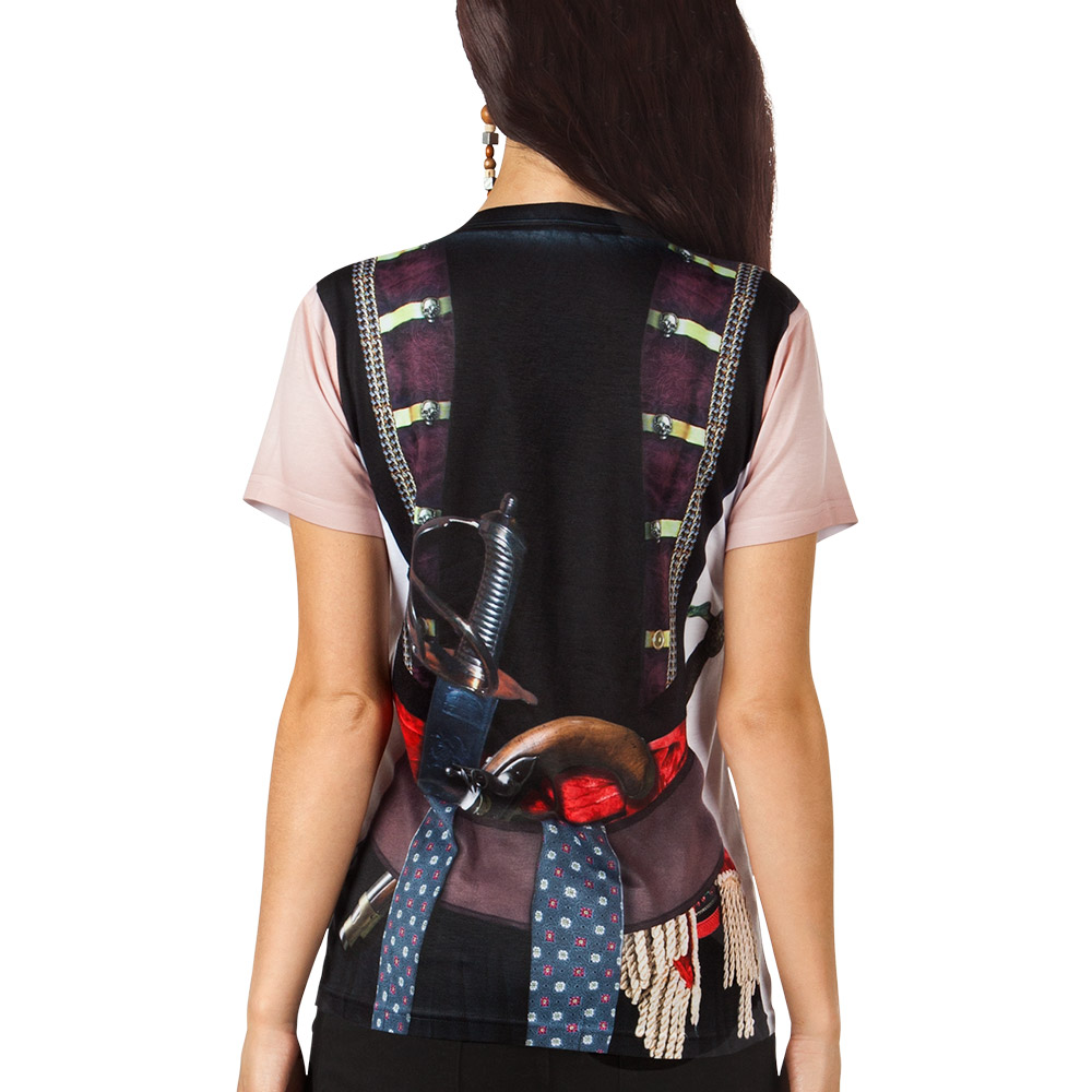 St. Fotorealistisch shirt Pirate girl (L)