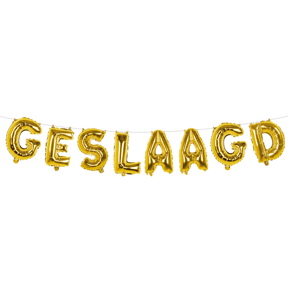 Folieballonslinger 'Geslaagd' (4 m)
