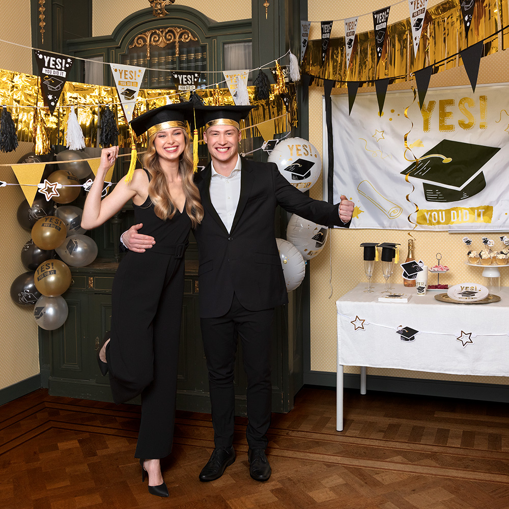 Set 2 decoratieswirls Graduation dubbelzijdig (85 cm)