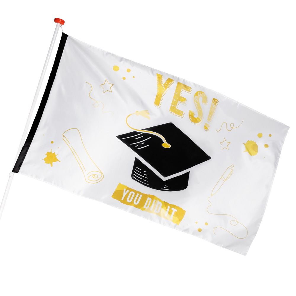 Polyester vlag 'Yes! You did it' (90 x 150 cm)