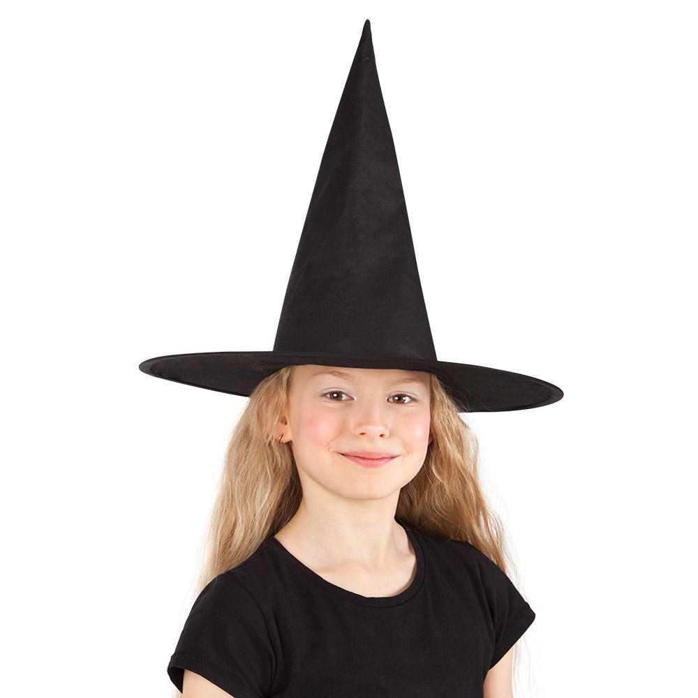 Heksenhoed kind Ursula zwart