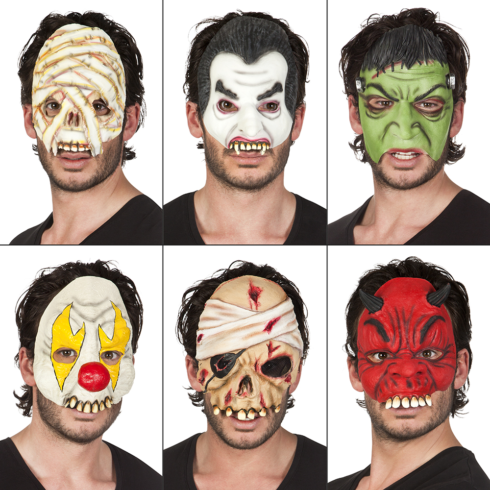 Latex halfmasker Assortiment 6 ass.