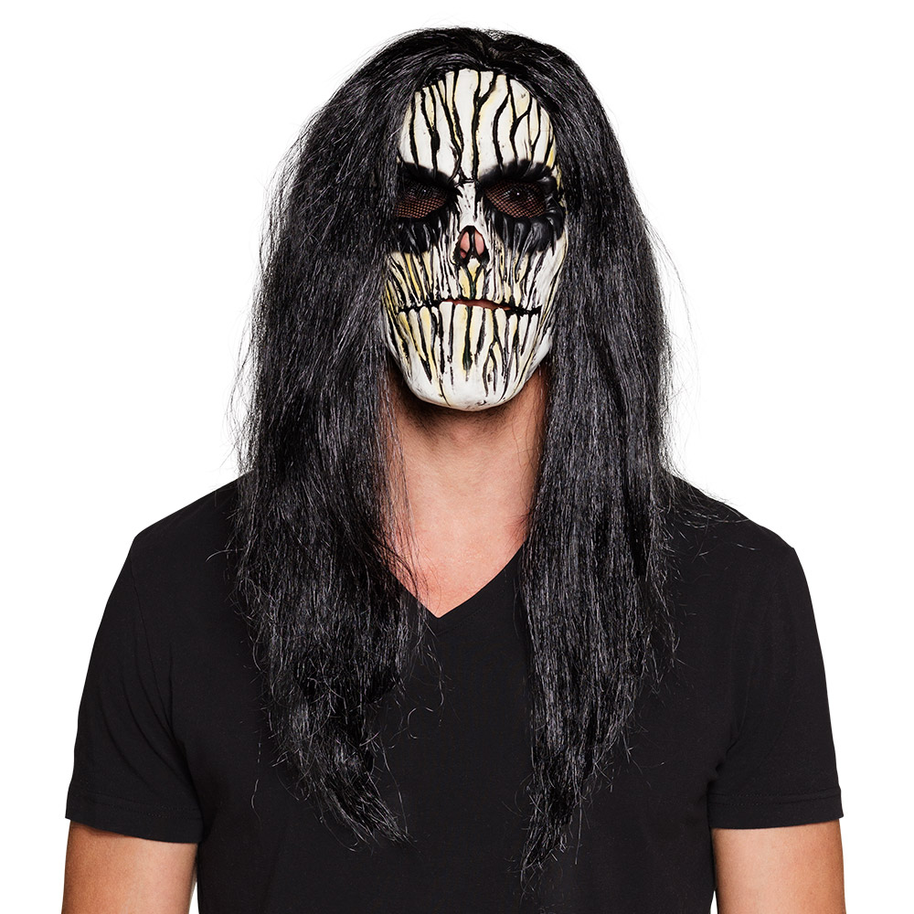 Latex gezichtsmasker Voodoo met haar