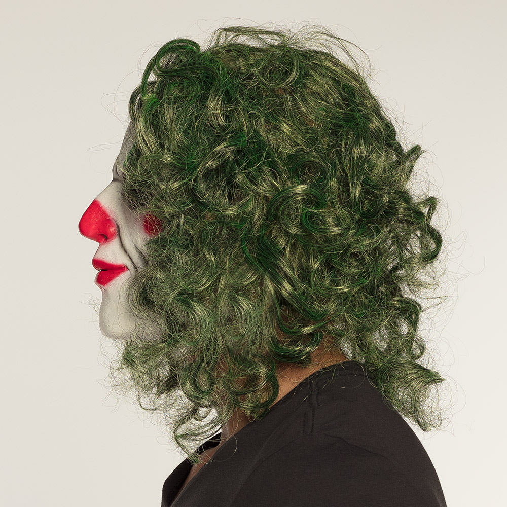 Latex hoofdmasker De Schurk met haar