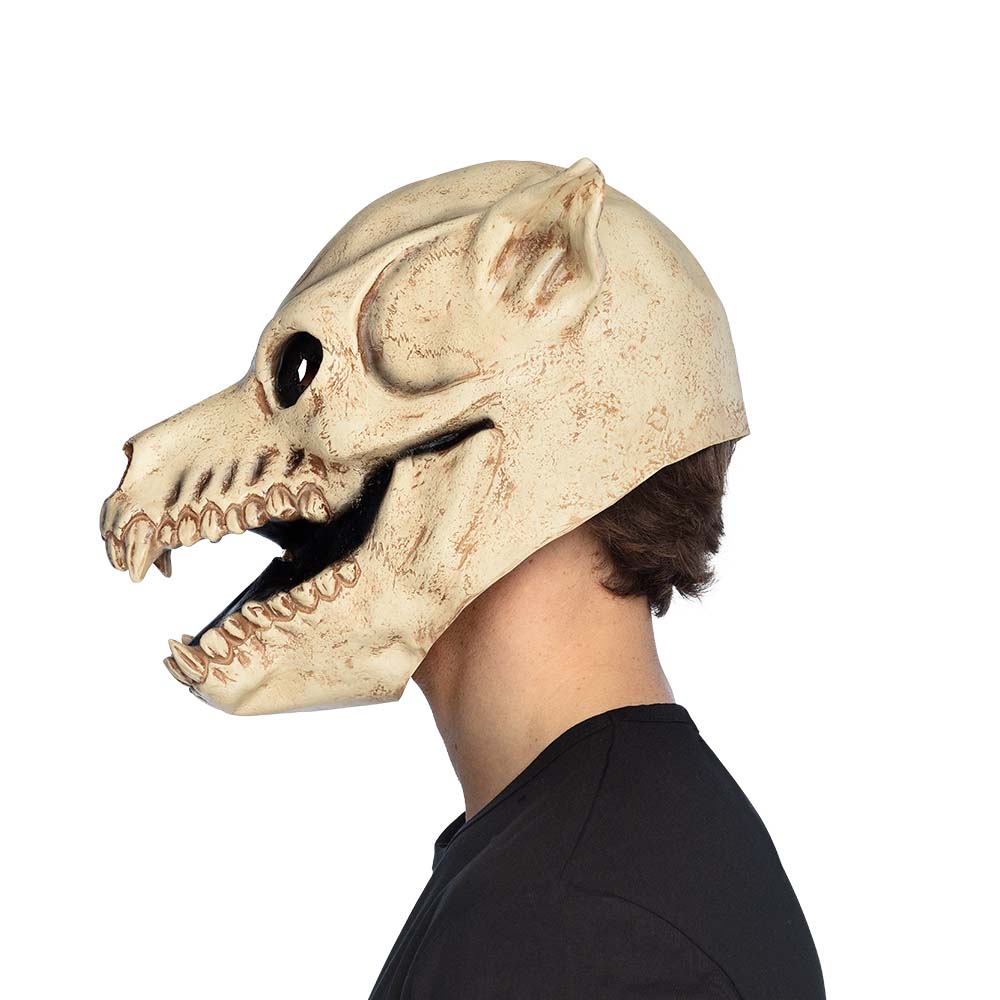 Latex hoofdmasker Hondenschedel