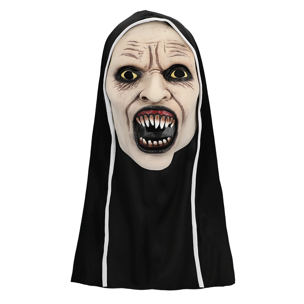 Latex gezichtsmasker Screaming nun met kap