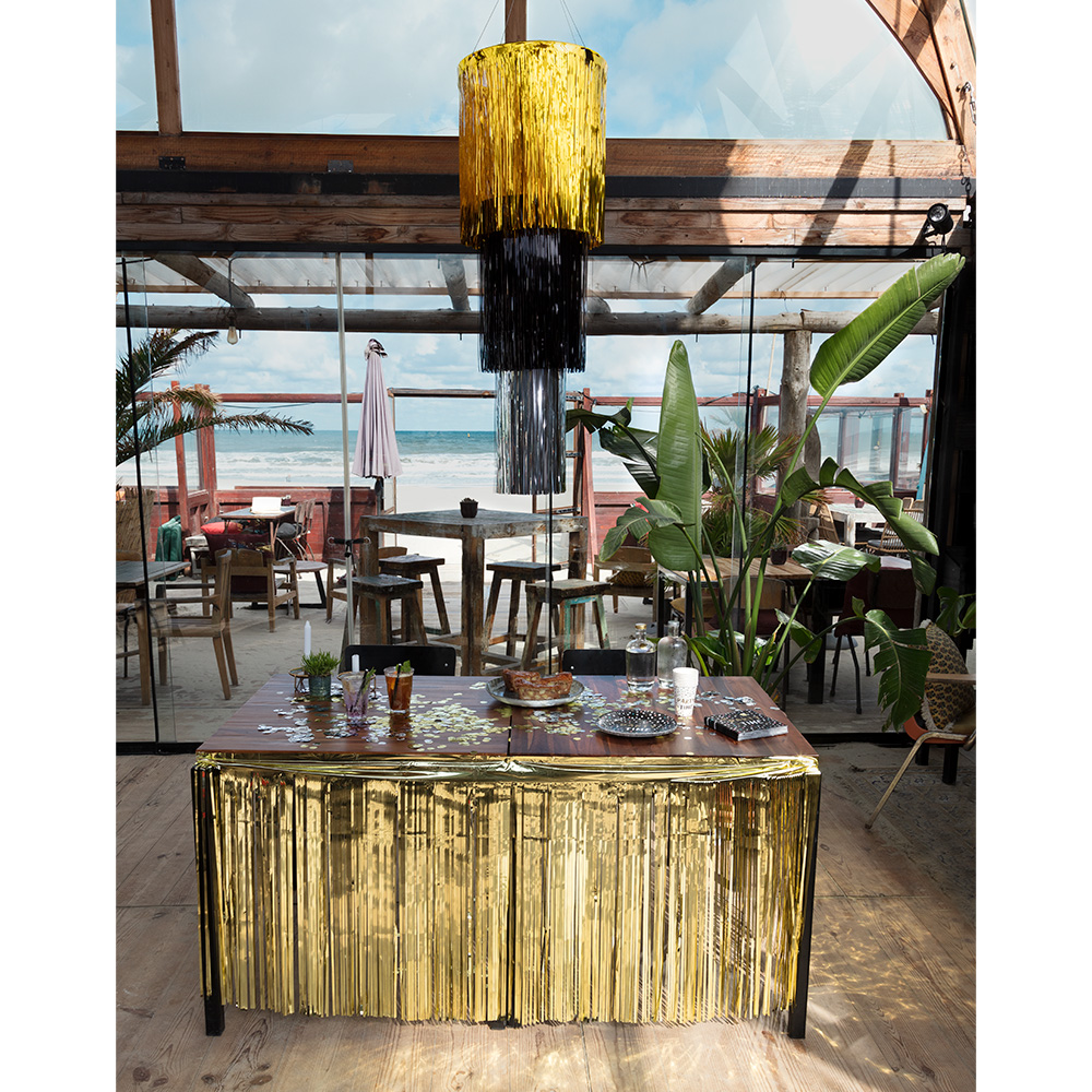 Tafelrok metallic goud (300 x 74 cm)