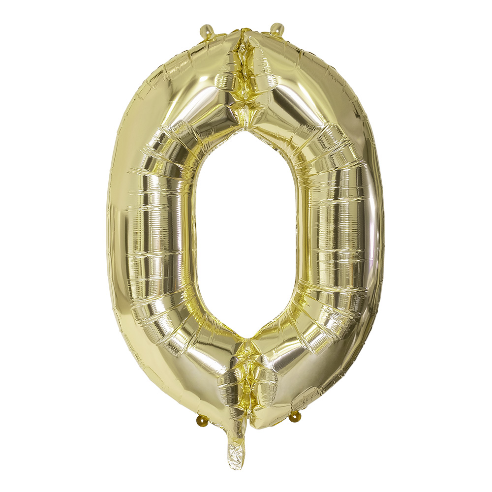 Folieballon '0' goud (86 cm)