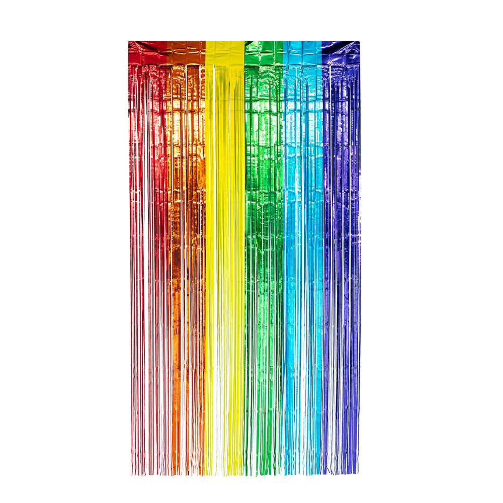 Foliegordijn Metallic regenboog (200 x 100 cm)